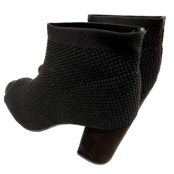 Seven Dials Tara Peep-toe Shooties Knit Outer Dressy Heels Black Size 8.5 - Picture 5 of 9